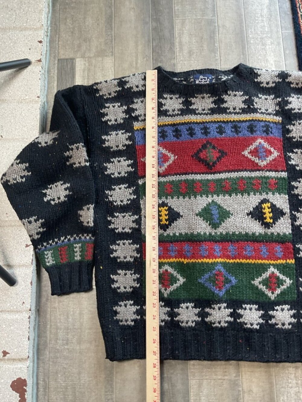 VTG Woolrich Aztec Pattern Sweater Men’s XL Multi Color Pattern Rare Wool - Picture 5 of 9